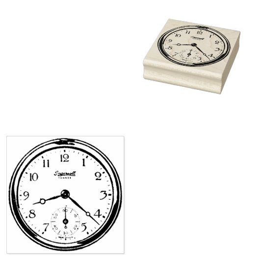  graveerklok rubberstempel (Gestempeld)