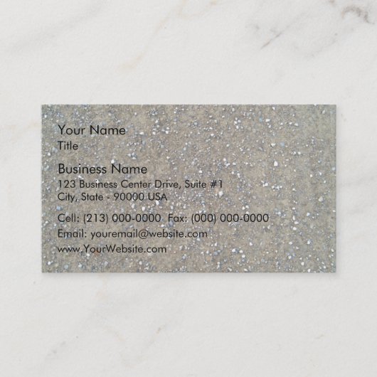 Gravel Dirt Road Close Visitekaartje (Voorkant)