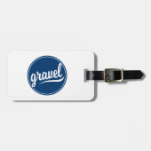 Gravel Fietsen Blauw Logo Bagagelabel (Voorkant horizontaal)