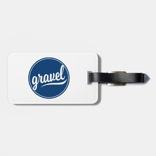 Gravel Fietsen Blauw Logo Bagagelabel (Achterkant horizontaal)