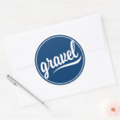 Gravel Fietsen Blauw Logo Ronde Sticker (Envelop)