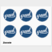 Gravel Fietsen Blauw Logo Ronde Sticker (Vel)