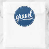 Gravel Fietsen Blauw Logo Ronde Sticker (Tas)