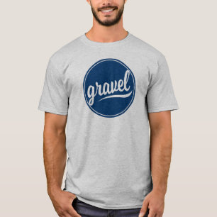 Gravel Fietsen Blauw Logo T-shirt
