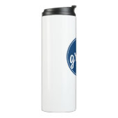 Gravel Fietsen Blauw Logo Thermosbeker (Gedraaid links)