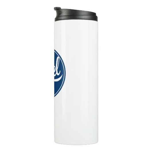 Gravel Fietsen Blauw Logo Thermosbeker (Geroteerd rechts)