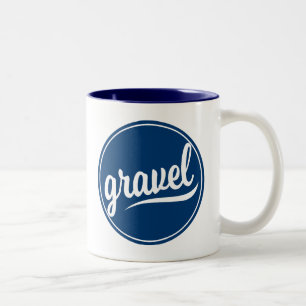 Gravel Fietsen Blauw Logo Tweekleurige Koffiemok