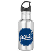 Gravel Fietsen Blauw Logo Waterfles (Voorkant)