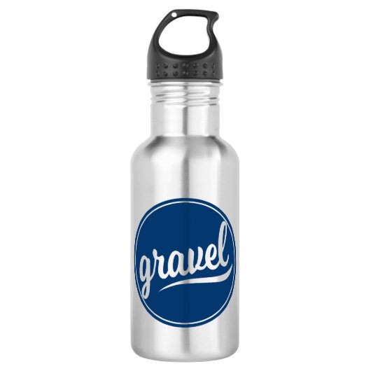 Gravel Fietsen Blauw Logo Waterfles (Voorkant)