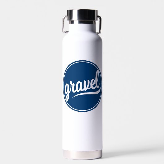 Gravel Fietsen Blauw Logo Waterfles (Voorkant)