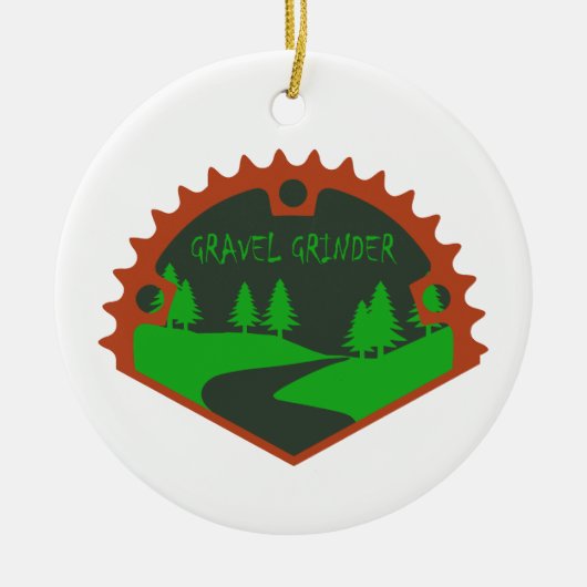 Gravel Grinder Keramisch Ornament (Voorkant)