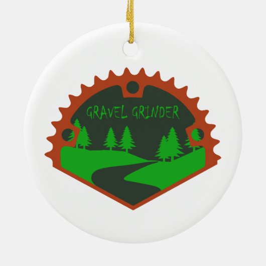 Gravel Grinder Keramisch Ornament (Achterkant)