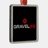 Gravel Life Cycling Metalen Ornament (Rechts)