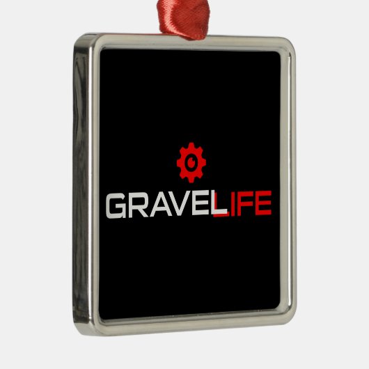 Gravel Life Cycling Metalen Ornament (Rechts)