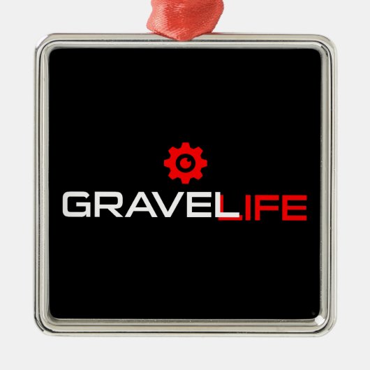 Gravel Life Cycling Metalen Ornament (Voorkant)