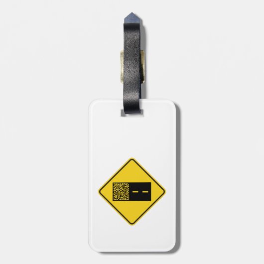 Gravel Road Sign Bagagelabel (Achterkant verticaal)