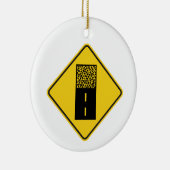 Gravel Road Sign Keramisch Ornament (Rechts)