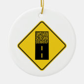 Gravel Road Sign Keramisch Ornament (Voorkant)