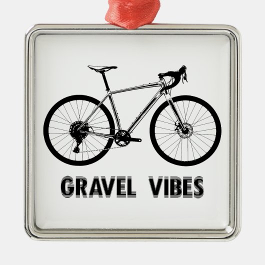 Gravel Vibes Fietsen Metalen Ornament (Voorkant)