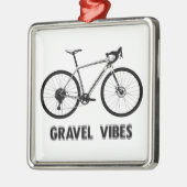 Gravel Vibes Fietsen Metalen Ornament (Links)
