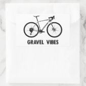 Gravel Vibes Fietsen Rechthoekige Sticker (Tas)