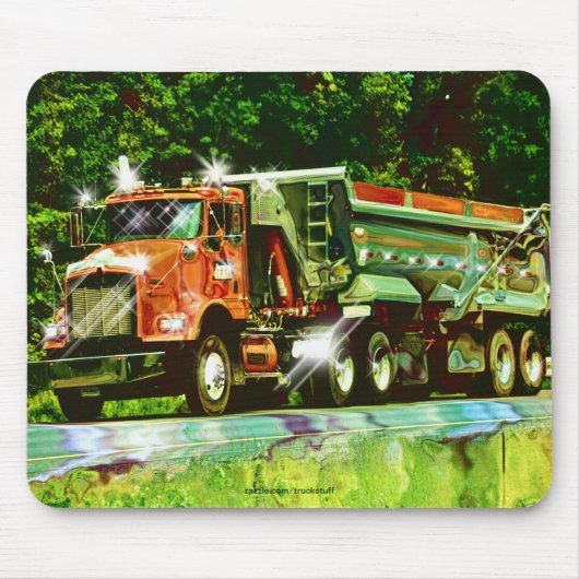 Gravel & Zand Truck Chauffeurs Mousepad Muismat (Voorkant)