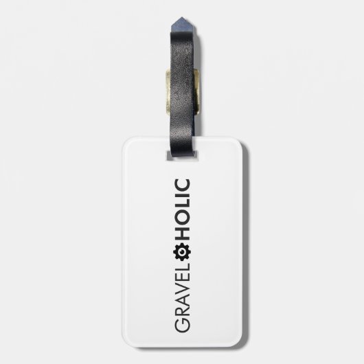 Gravelaholic grindfietsen bagagelabel (Achterkant verticaal)