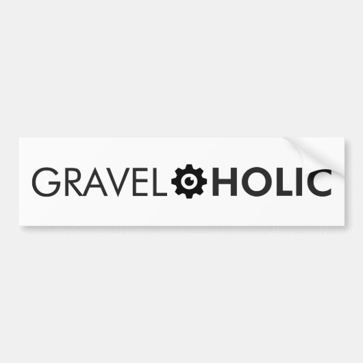 Gravelaholic grindfietsen bumpersticker (Voorkant)