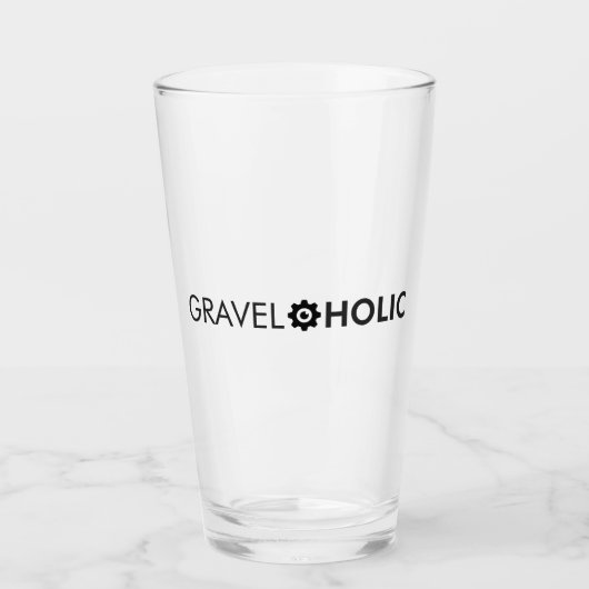 Gravelaholic grindfietsen glas (Voorkant)