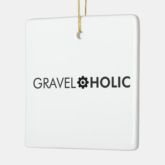 Gravelaholic grindfietsen keramisch ornament (Links)