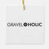 Gravelaholic grindfietsen keramisch ornament (Voorkant)