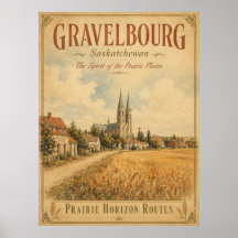 Gravelbourg Saskatchewan Vintage Reisposter