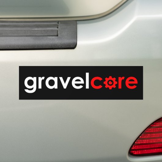 Gravelcore Gravel Cycling Bumpersticker (Op auto)