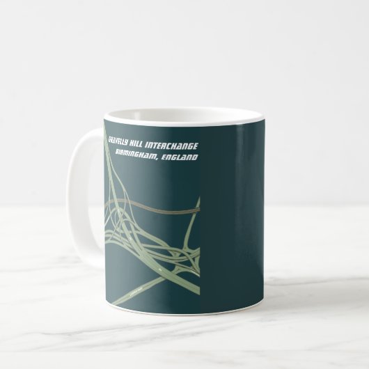 Gravelly Hill Interchange, Birmingham, Engeland Koffiemok (Voorkant links)