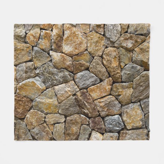 Gravelstenen muur: decoratief ontwerp fleece deken (Voorkant (Horizontaal))