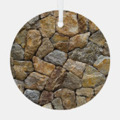 Gravelstenen muur: decoratief ontwerp glas ornament (Achterkant)