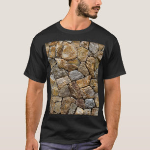 Gravelstenen muur: decoratief ontwerp t-shirt