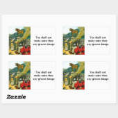 Graven Afbeelding Rechthoekige Sticker (Vel)