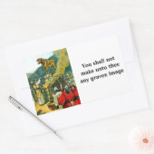Graven Afbeelding Rechthoekige Sticker (Envelop)