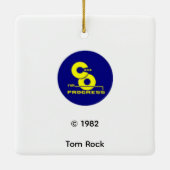 "Graven" door Tom Rock Keramisch Ornament (Achterkant)