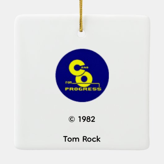 "Graven" door Tom Rock Keramisch Ornament (Achterkant)