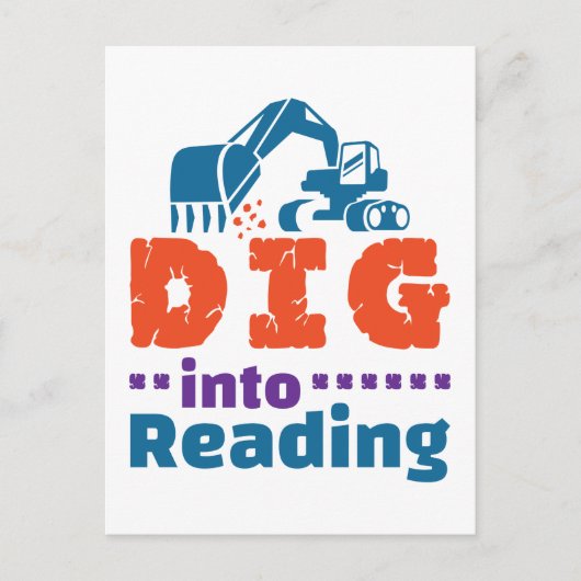 Graven in Reading Teacher Bibliotheek Briefkaart (Voorkant)