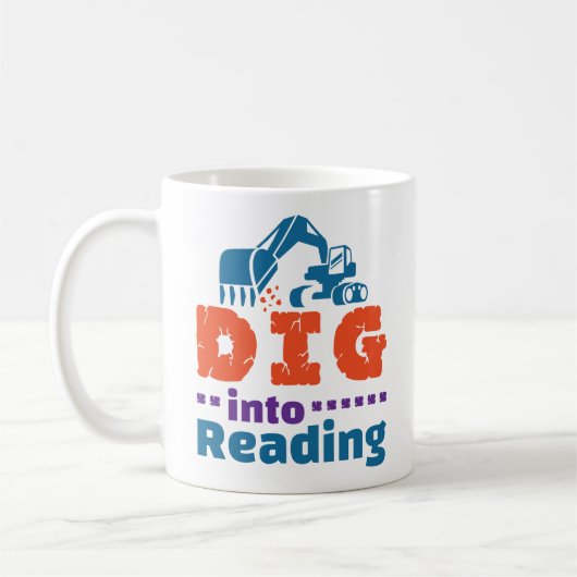 Graven in Reading Teacher Bibliotheek Koffiemok (Links)