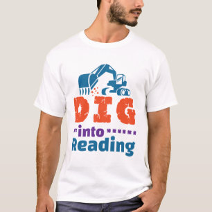 Graven in Reading Teacher Bibliotheek T-shirt