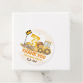 Graven IT Bouwwagen 3e Verjaardag Ronde Bedankjes Labels (In situ)