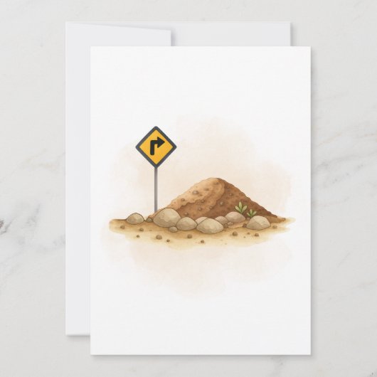 Graven IT Bouwwagen 3e Verjaardagsfeest Kaart (Achterkant)