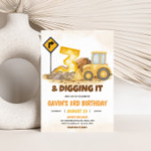 Graven IT Bouwwagen 3e Verjaardagsfeest Kaart