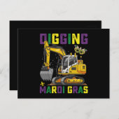 Graven Mardi Gras Graafmachine Bouw Carnaval Briefkaart (Voorkant / Achterkant)