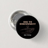 Graven om de mindfulness- en aardingstuin los te k ronde button 3,2 cm (Voorkant /achterkant)