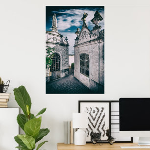 Graven op een katholieke begraafplaats in Crato, P Poster